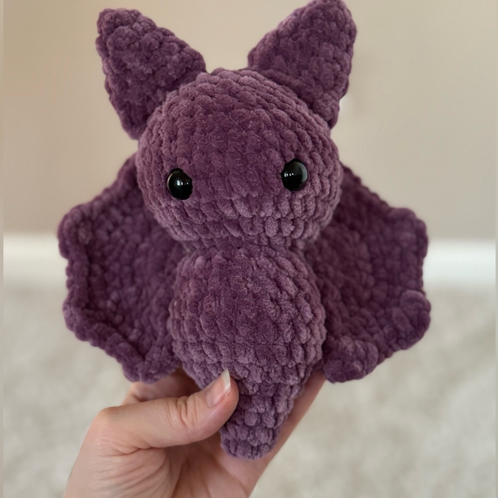Handmade crochet bat plushie